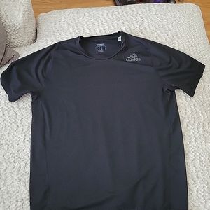 Adidas, Men's Large, Black, Climalite, Fitted Athletic Shirt